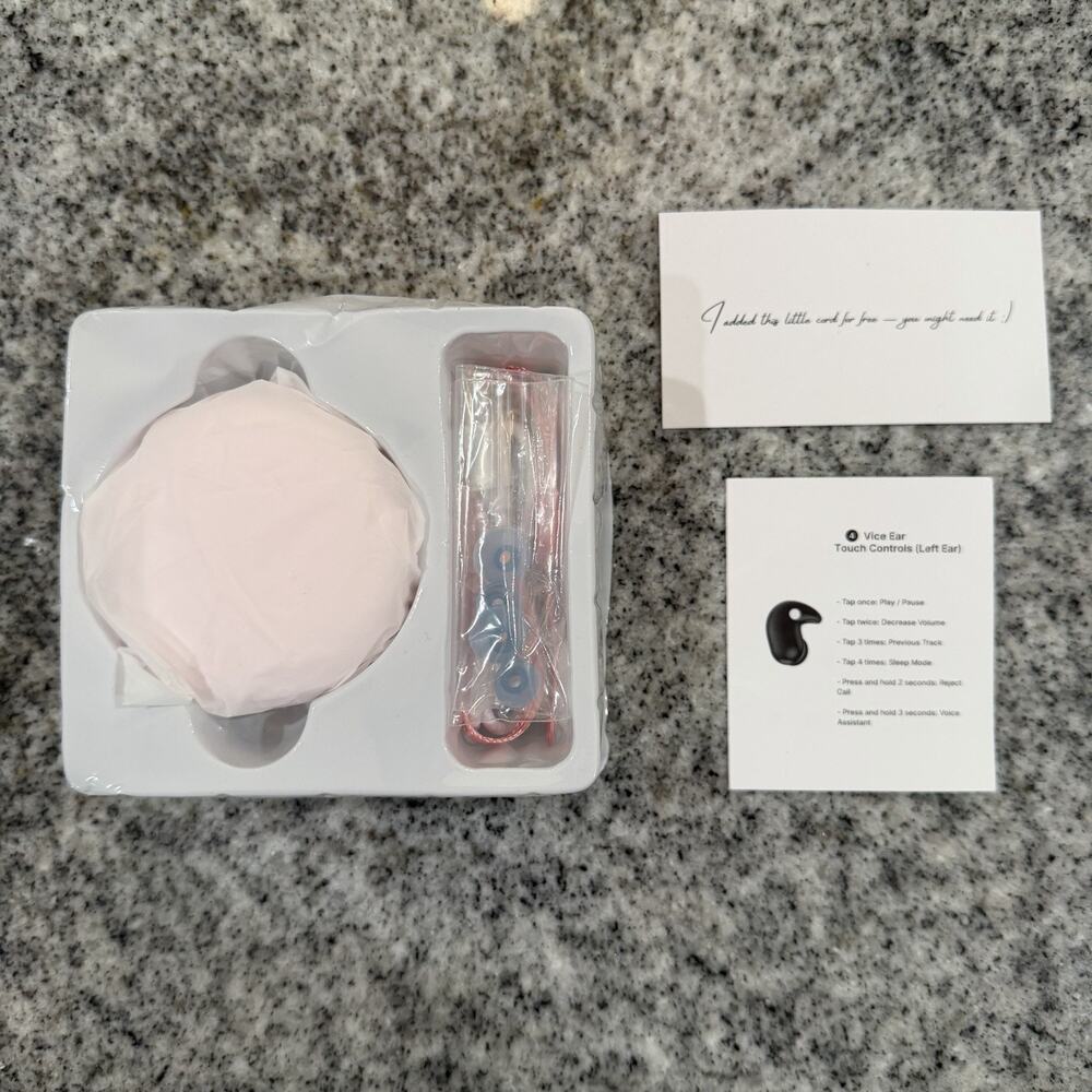 VISOUND DRIFT by VionB-Invisible Wireless Bluetooth Earbuds for Small Ears-Pink - Picture 9 of 16